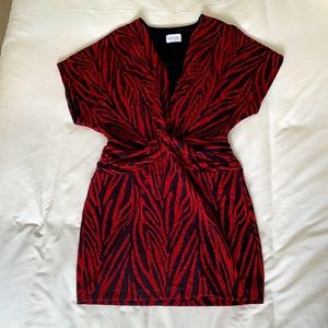 SAYLOR shimmery red dress - stretchy